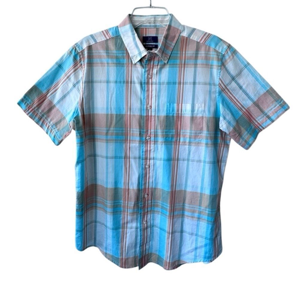 George Men’s Shirt Classic Fit Short Sleeve Casual SZ M